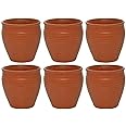 ADHAATA Ceramic Kulhar Kulhad Cups Traditional Indian Tea Chai Coffee Cup 6 OZ (Set of 6pc)