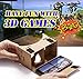 Blisstime 45mm Focal Length Virtual Reality Google Cardboard DIY 3D VR Glasses for Smartphone with NFC and Headband (Box Color)