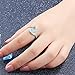 ACEFEEL Wave Ocean Beach Ring 925 Sterling Silver Paved Created Opal Size 6