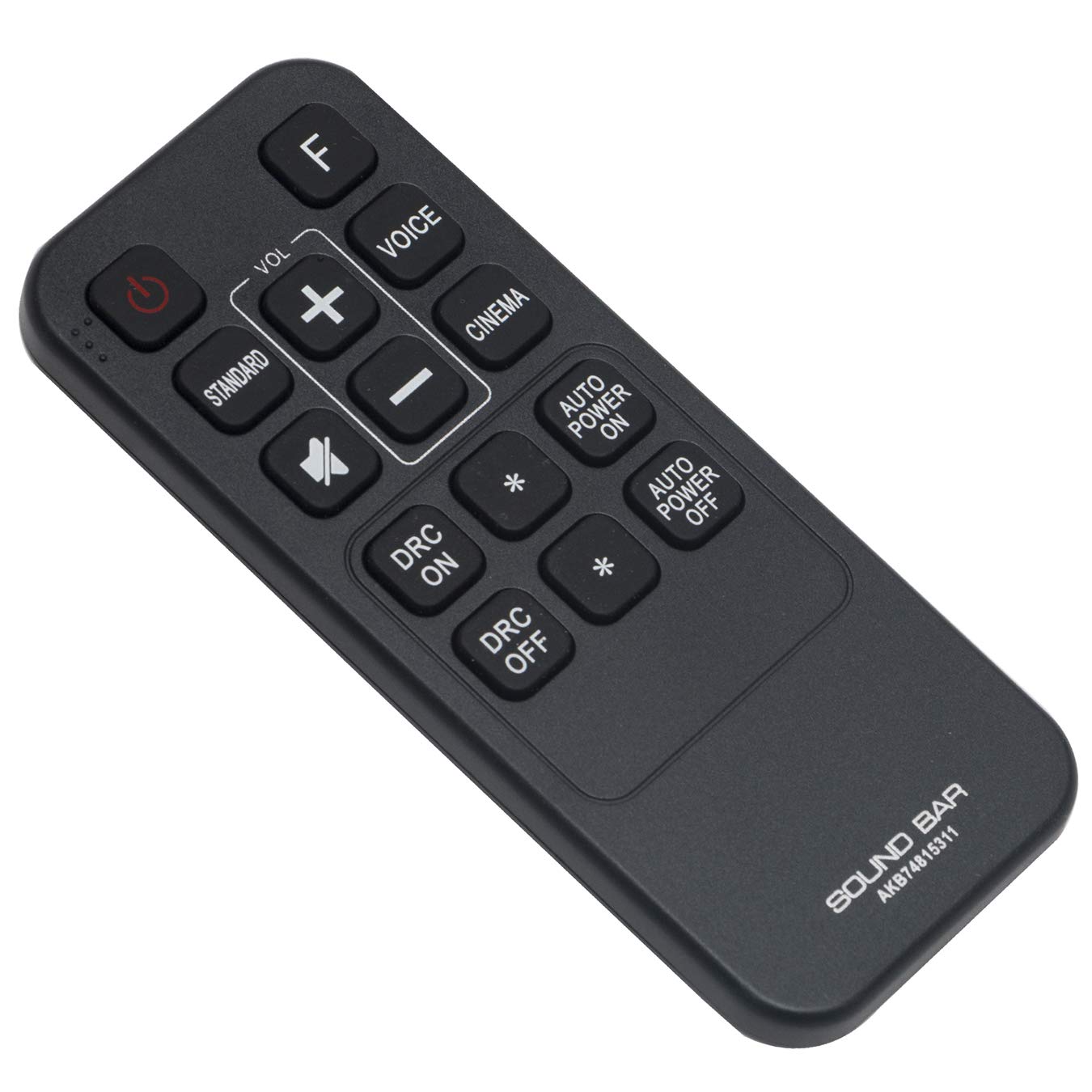 VINABTY AKB74815311 Replacement Remote Control Fit for LG Soundbar LAS260B LAS160B LAS453B S45A1-D SPH3B-W