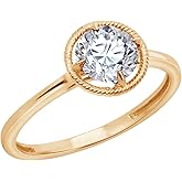 Amazon Essentials 10k Gold Imported Crystal March Birthstone Ring (previously Amazon Collection)