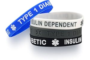 LuxglitterLin 5 Pack Sport Medical Alert ID Silicone Bracelet Rubber Medical Awareness Wristbands 7.5"