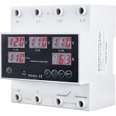 Automatic Transfer Switch, 110V 63A Auto Transfer Switch | Real-time Monitoring, LED Display, Din Rail Mount