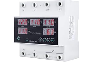 SEKELO Automatic Transfer Switch, 110V 63A Auto Transfer Switch Real-time Monitoring with LED Display,Din Rail Mount