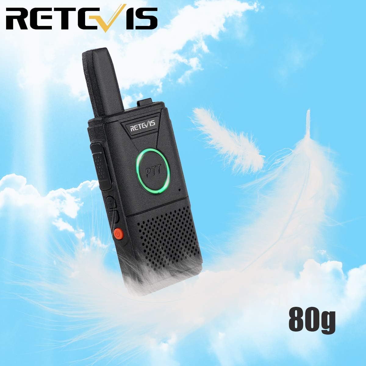 Retevis RT618 Walkie Talkie for Adults Dual PTT PMR446 License Free 2 Way Radio Long Range - Image 4