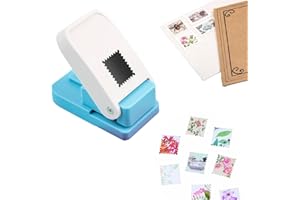 2026 New Set Stamp Puncher,1 Inch Square Postage Stamps Punches, Portable Lever Craft Punches, Stamps Shaped Paper Puncher, f