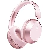 Wentronic Y05 Bluetooth Headphones Wireless Over Ear with Microphone 48 Hours Playtime, High Sound Quality Foldable Soft Earpads Earphones for Travel - Pink