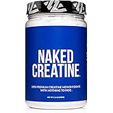 NAKED Pure Micronized Creatine Monohydrate Powder - Unflavored, 500g, 1.1lb Bulk - Vegan, Non-GMO, Gluten-Free, Soy-Free, No Fillers, Supports Muscle Growth & Strength - 100 Servings