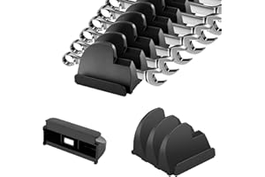 Yaseingoo 48PCS Magnetic Modular Wrench Organizer with Black, Wrench Holders Organizers with Metric & SAE Label, Tool Organizers for Tool Drawer Storage