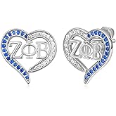ZPB Sorority Gifts 925 Sterling Silver ZPB Sorority Earrings ZPB Jewelry Gifts for Women
