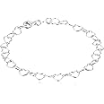 Amazon Essentials Sterling Silver 5.3mm Heart-Link Bracelet (previously Amazon Collection)