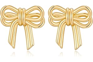 MUYAN Gold Bow Butterfly Stud Earrings Fashion Jewelry for Women