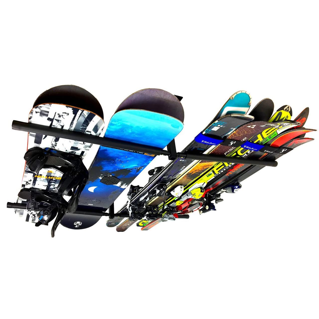 StoreYourBoard Ski and Snowboard Ceiling Storage Rack, Hi Port 2 Overhead Hanger Mount