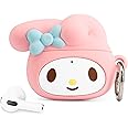 iFace Hello Kitty & Friends Cute AirPods 3 Case Compatible with AirPods 3rd Gen. - Silicone Protective Cover [Carabiner Clip Included] [Wireless Charging Compatible Cover] - My Melody