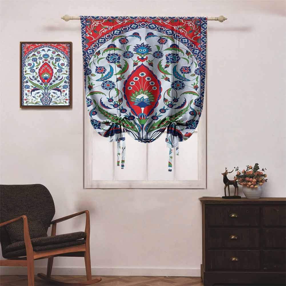 Turkish Pattern Window Blind Fabric Curtain Drape Plant in