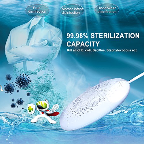 Turelar Portable Travel Washer Machine, Washwow Disinfectant Washing Machine for Kitchen, Fruit, Cloth, Pacifier, Toy(White)