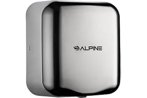 Alpine Commercial Automatic Hand Dryer - High Speed Air Hand Dryer for Home, Restaurant, Bathroom, and High Traffic Areas. 1800 Watts / 220-240 Volts (Chrome)