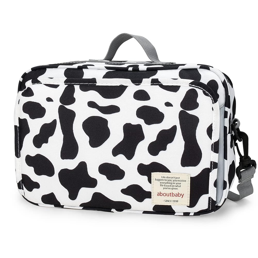 MEYTEILAY Baby Nappy Bag Small Portables Stroller Storage Bag Waterproof Hanging Diaper Bag for Baby Going Out（Cow Spot）