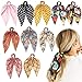 R.HORSE 12 Packs Hair Scrunchy Chiffon Flower Bowknot Scrunchy Ponytail Holder Elastic Scarf Hair Tie Band Hair Scrunchies Hair Accessories for Women or Girls