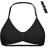 Women's Strappy Bras Halter Bra Seamless Open Back Sports Bras Bralette Crop top with Adjustable Thin Strap & Removable Cups