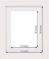 Fabian Clarke London 10x8 White Wood Frame with 8x6 Mount Portrait Landscape view 2