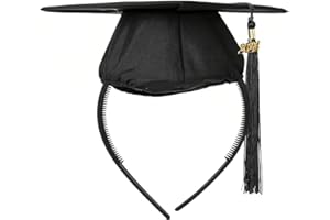 NLIEOPDA Grad Cap Headband, Secures Graduation Cap Headband Insert, Adjustable Inside Graduation Cap Don't Change Hair, Secure Hairstyle Unisex Black