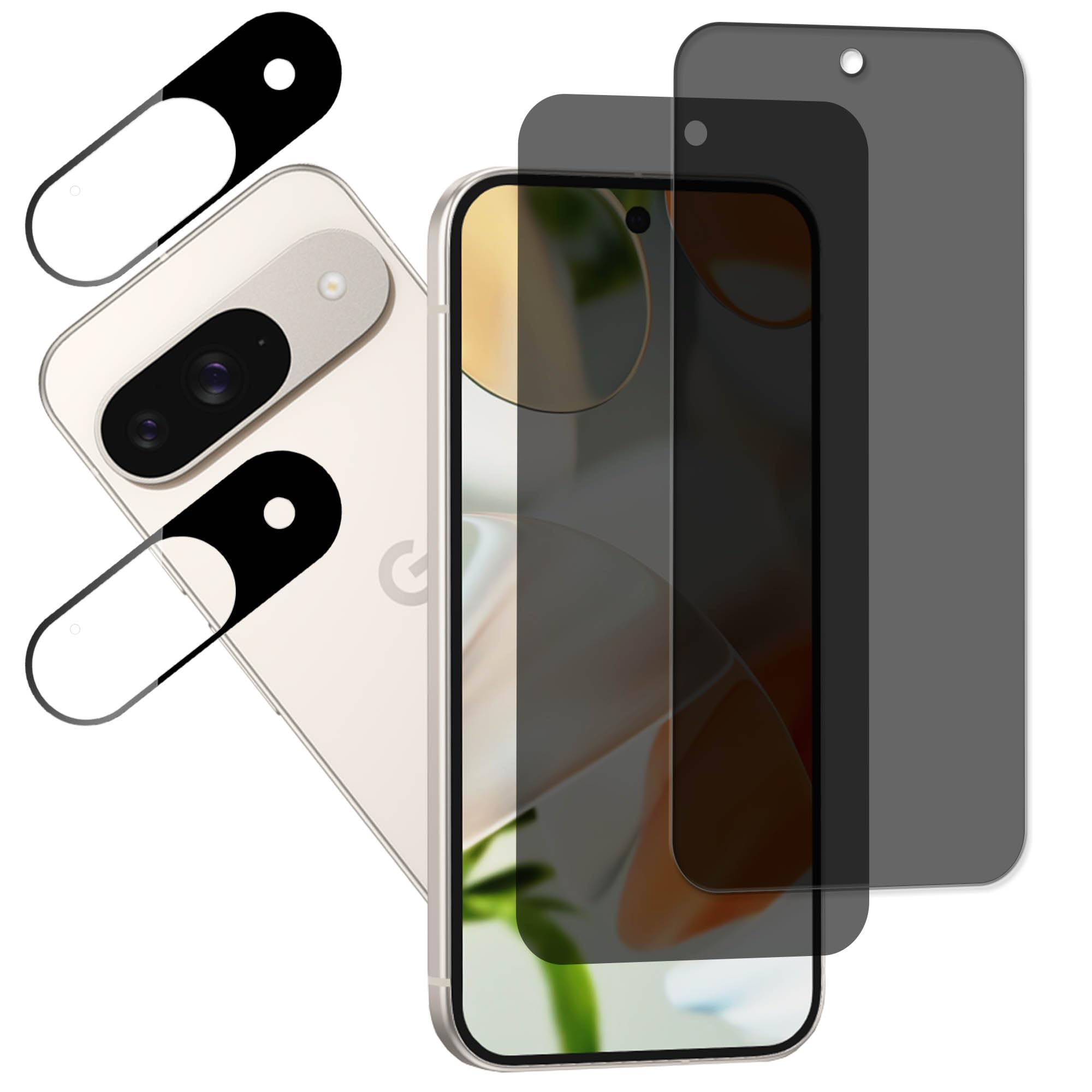 Photo 1 of HKKAIS Privacy Screen Protector Designed For Google Pixel 9 Anti Spy Private Tempered Glass Film 2-Pack Camera Lens Protector Film 2-Pack
