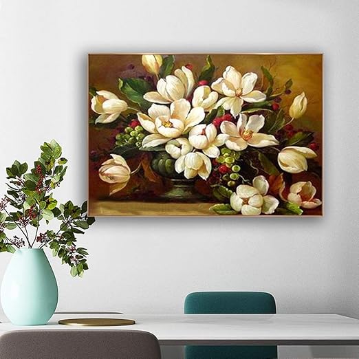 Jiajia Cestas De Flores De Diamantes Pintar Cuadros Sin Marco