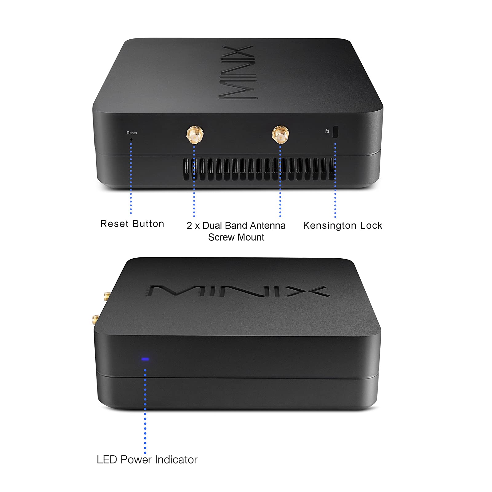 MINIX NGC-5, Intel i5-8279U Mini PC 8GB/256GB M.2 NVMe SSD, Triple 4K @ 60Hz Display/HDMI 2.0/ USB-C/DP/2xGigabit Ethernet/4USB 3.1. Support 4G LTE, SSD (SATA), Auto Power On