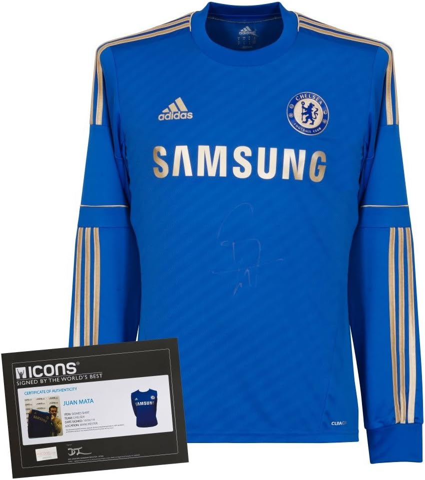 Juan Mata Front Signed Chelsea Home L/S Jersey 2012 / 2013 - One Size