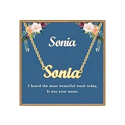 Ldurian Custom Name Necklace, Sonia Name Plate