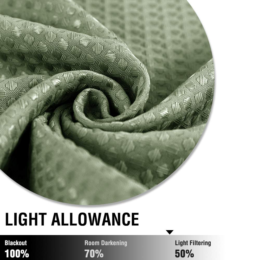 Olive Waffle Weave Cafe Sage Green Curta Buy Online In Bahrain At Desertcart