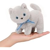 Ditucu Cat Stuffed Animals Cute Soft Kitten Plush Doll Small Kitty Plushies Toys Gifts for Kids Grey 6 inch