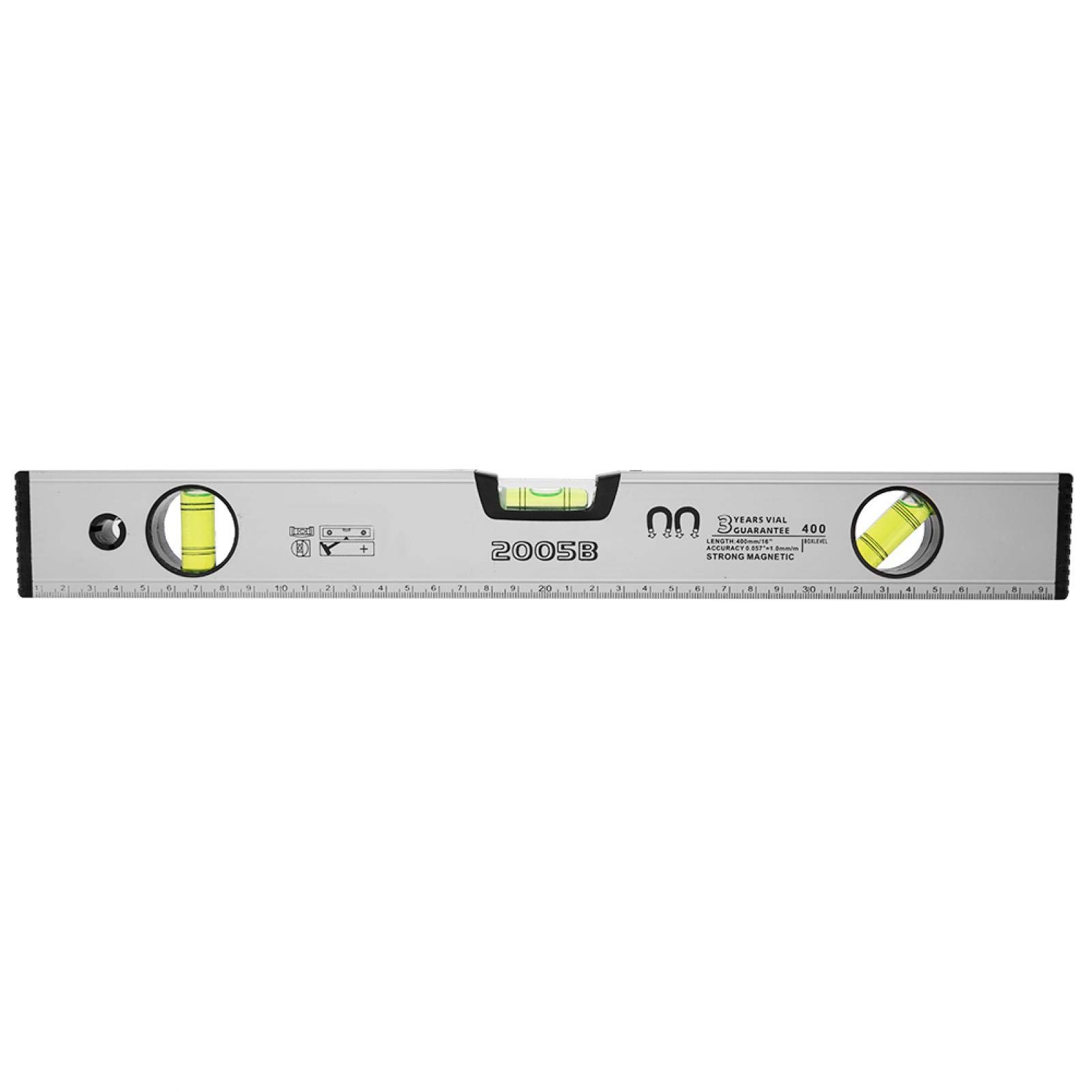 Bubble Spirit Level, Can Use In Dark 400mm Coated Magnetic Spirit Level, for Indoor Outdoor