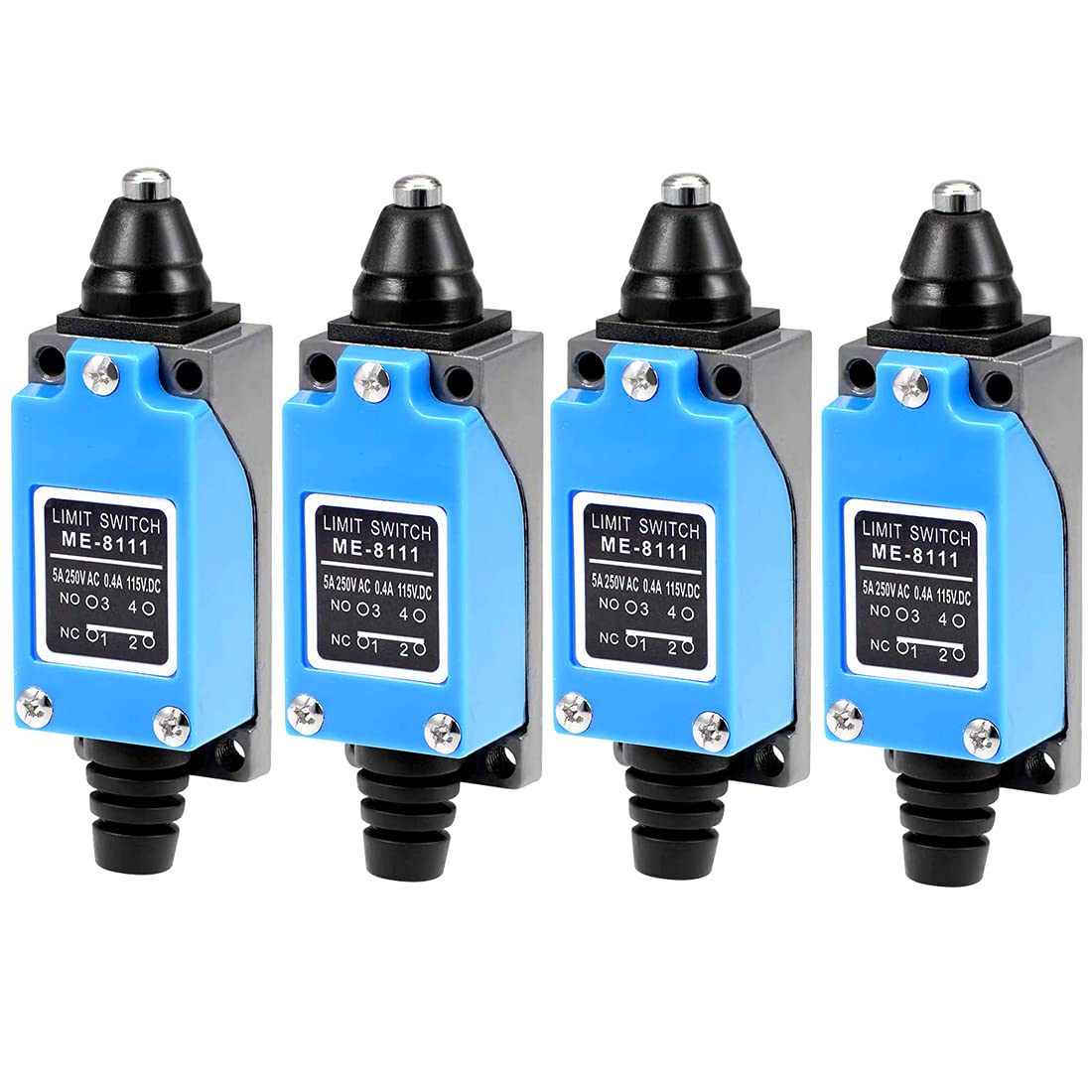 GUUZI 4pcs Plunger Limit Switch 1NC 1NO ME-8111 Plunger Momentary Limit Switch for CNC Mill 3D Printer Door Switch 0~250V/ 5A — image 1