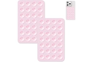 HLIJA 2 Pack Suction Cup Phone Case Mount Double-Sided,Silicon Sticky Phone Stand for iPhone and Android, Hands-Free Strong Grip Holder for Selfies and Videos