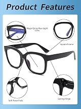 JM 3 Pack Oversized Reading Glasses Blue Light Blocking +3.0 Women view 5