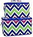 Ever Moda Chevron Collection Makeup Train Case (2 piece set)