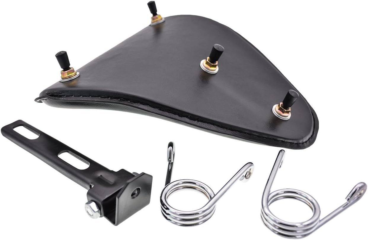 NATGIC Motorcycle Seat Cushion Chrome Leather Spring Seat Saddle Bracket Kit for Harley - Image 4