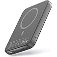 HAIARA for MagSafe Portable Charger, 5000mAh Wireless Magnetic Power Bank with USB C & A Charging, Slim Phone Battery Pack for iPhone 15/15 Pro/15 Pro Max, iPhone 14/13/12 Series
