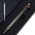 EKLOEN Six-Edge Solid Brass Pen, Bolt Action Pen EDC Pocket Pen Signature Pen Pocket Pen(Retro Black)