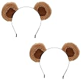 Beviliu 2 Count Brown Bear Ears Cute Headband