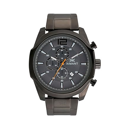 Mens Lyon Gun Metal with Gun Metal Stainless Steel Bracelet Watch GLY-150S8-88