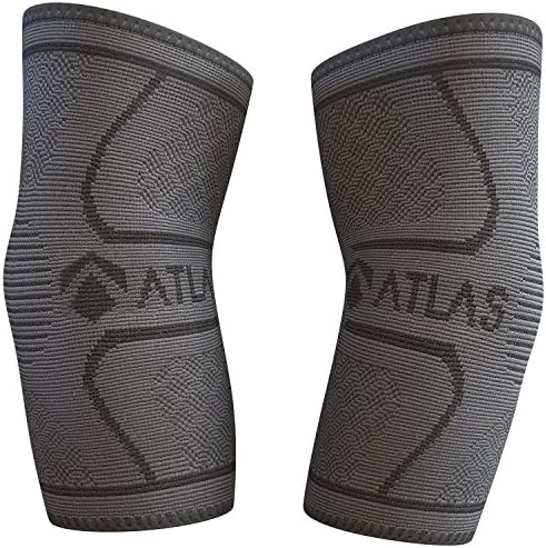 Atlas Sport Elbow Compression Sleeve - Ideal Support for Golfers Tennis Basketball - Men & Women - Pair
