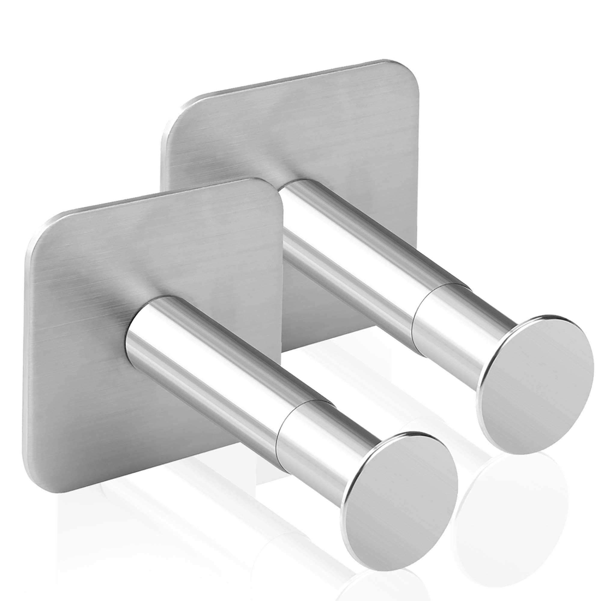 GEEKRIA Extensible Headphone Wall Mount, Stainless Steel Stick-On with 3M Adhesive Hooks Under Desk, Stick on Smooth Wall, Dual Headset Hanger Mount for Most of the Headphones (2 Pcs)