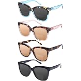 Ronecool 4 Pack Bifocal Sunglasses for Women,UV400 Anti Glare Sun Readers, Driving Fishing Travel Outdoor Use