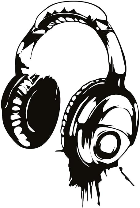 Amazon ヘッドフォン音楽ウォールステッカーアートウォールステッカー自己接着壁紙部屋家族の装飾子供寝室壁画80x 118 Cm ウォールステッカー オンライン通販