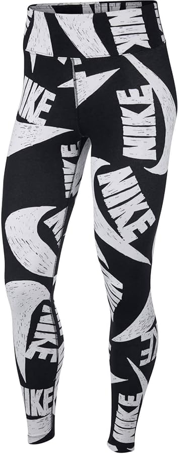 nike tights with nike logo all over