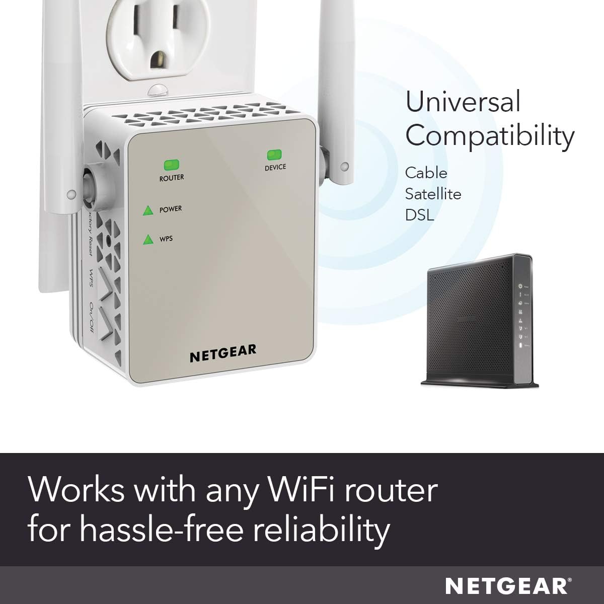 NETGEAR WiFi Range Extender EX6120 - Coverage up to 1200 sq.ft. and 20 Devices with AC1200 Dual Band Wireless Signal Booster & Repeater (up to 1200Mbps Speed), and Compact Wall Plug Design: Computers & Accessories