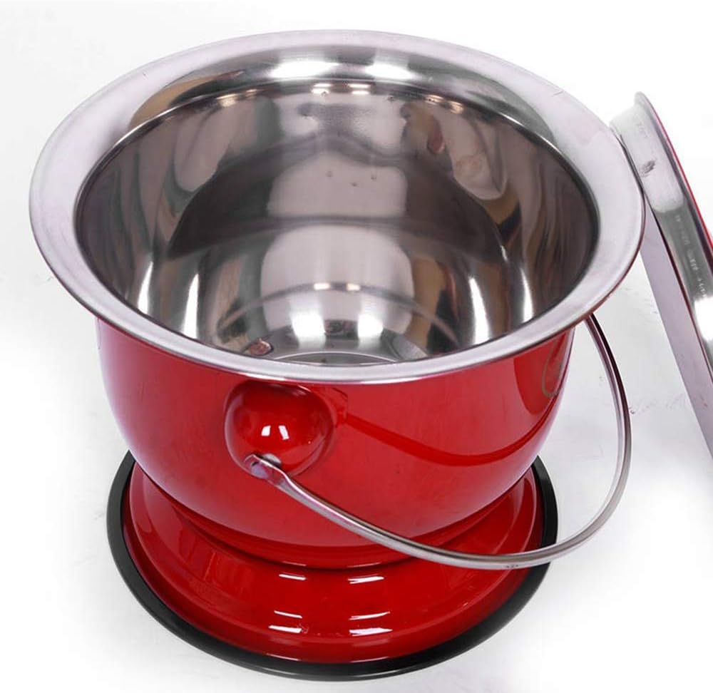 Hygiene Et Soins Tres Epais Et Une Grande Capacite Toilette Portable Pour Camping Cjw Lc Acier Inoxydable Pot De Chambre Avec Couvercle Coussin Adulte Pot Bebe Plongee Femme Enceinte Camping Toilette A Toilettes